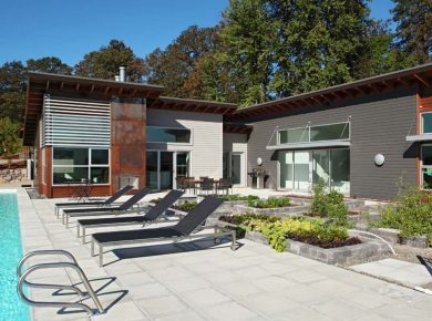 Minimalist Metal Home with Pool
