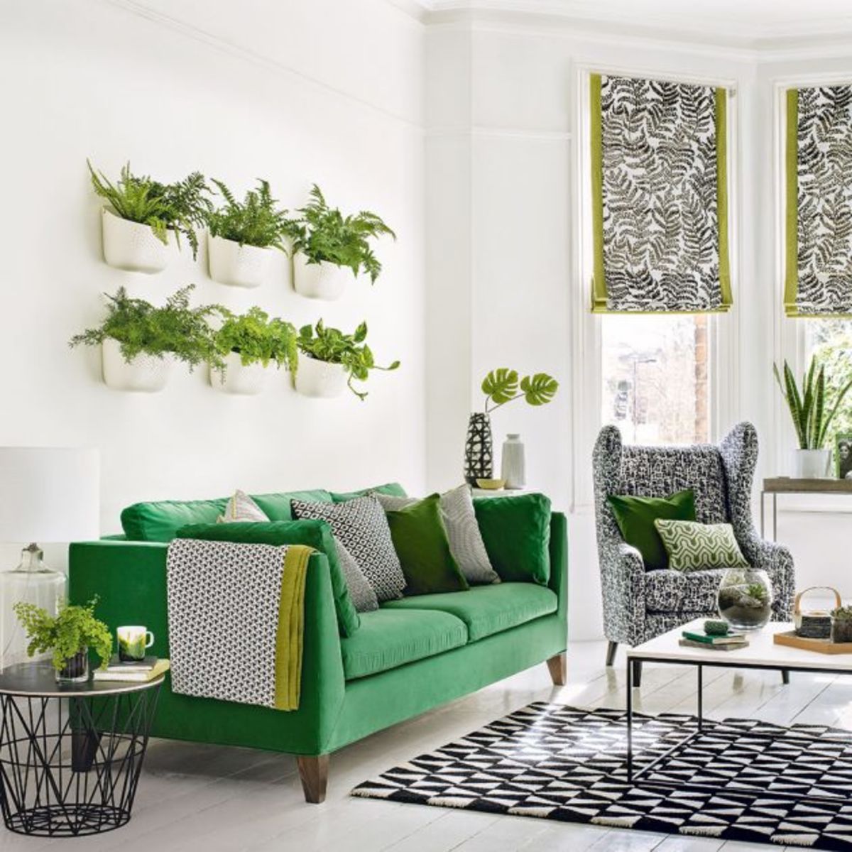 Modern Botanical Style of Green Lounge