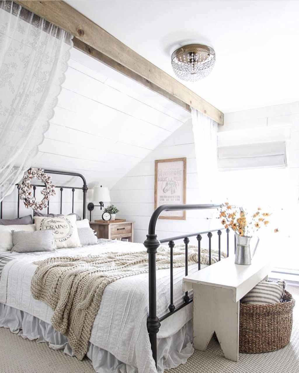 Beautiful Bed Curtain on Beam