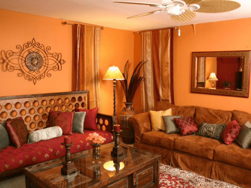 Living Room Design with Indian Style