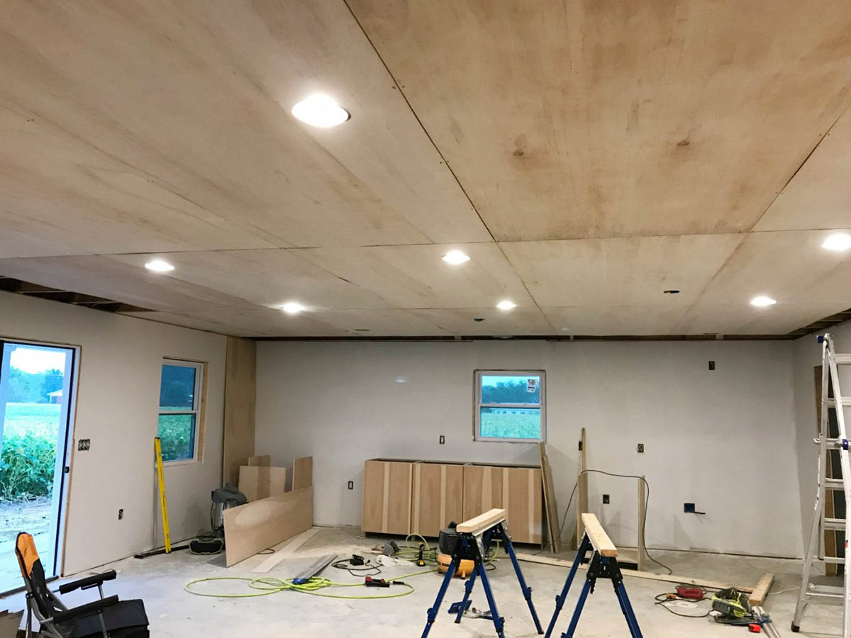 Garage Ceiling From Plywood 