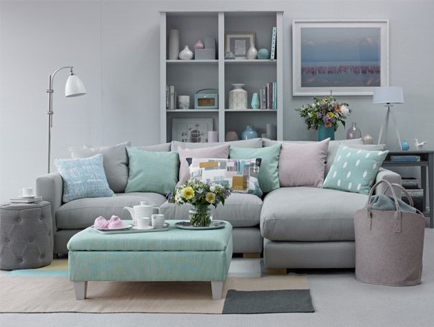 Gray with Pastels for Living
