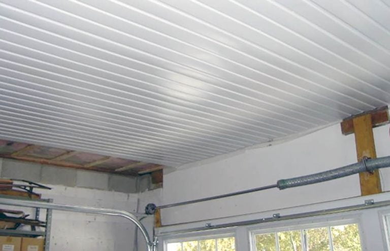 7 Best Garage Ceiling Ideas For Your Home   Vinyl Beadboard Soffit For Garage Ceiling 768x496 