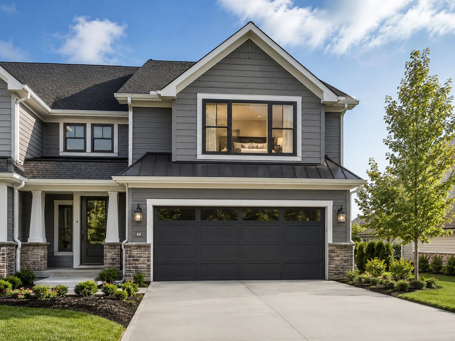 Attached Garage with Living Space Above
