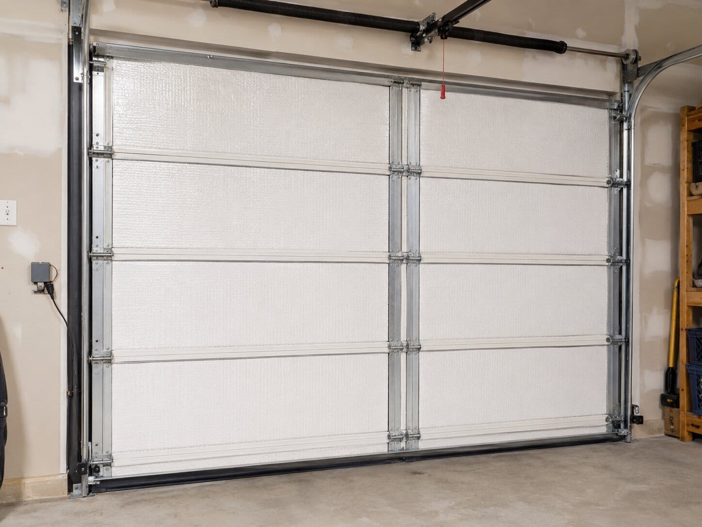 Garage Door Insulation Close-Up