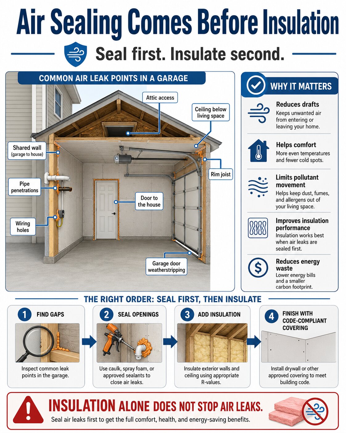 Air Sealing Comes Before Insulation