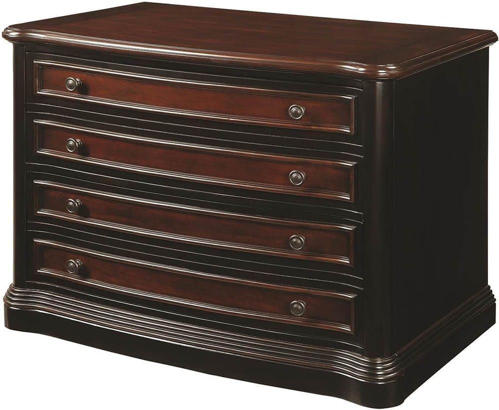 Pergola 2-Drawer File Cabinet in Espresso and Chestnut