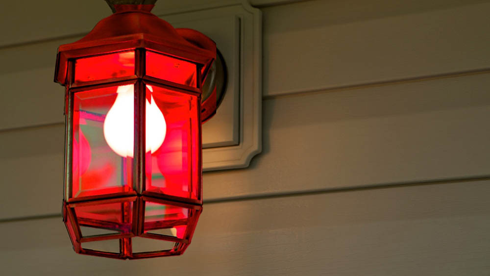 What Does a Red Porch Light Mean?