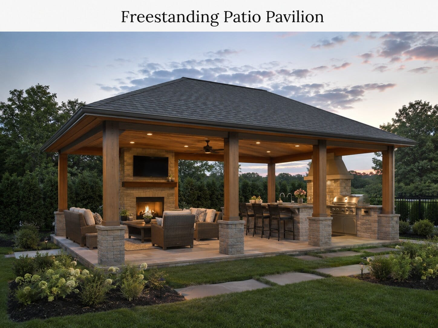 10. Freestanding Patio Pavilion