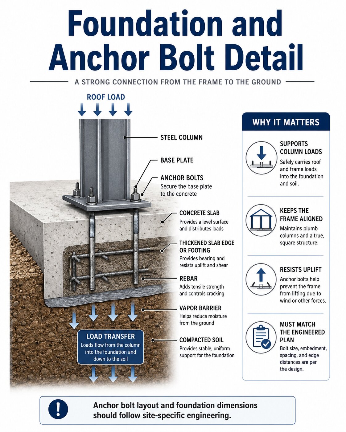 Foundation and Anchor Bolt Detail