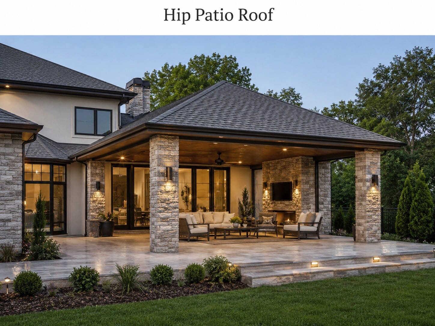 3. Hip Patio Roof