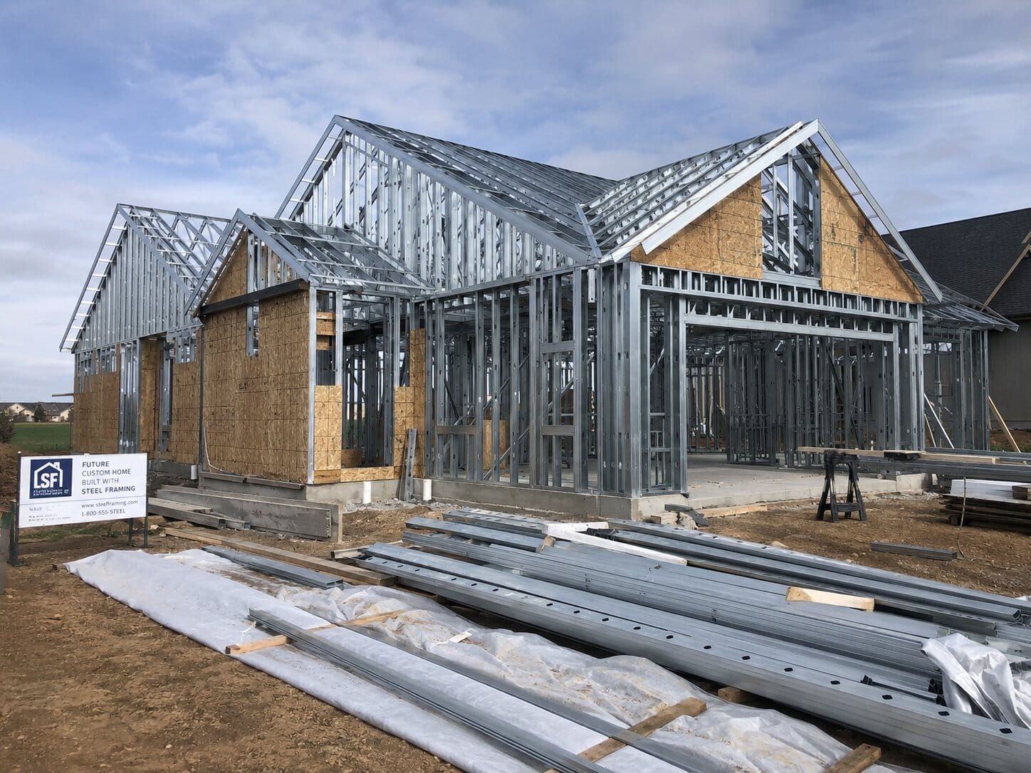 Steel-Frame Home Under Construction