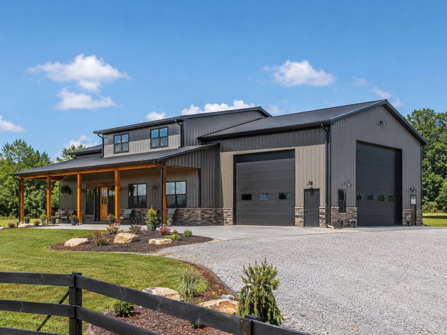 Metal Building Home with Workshop or Garage