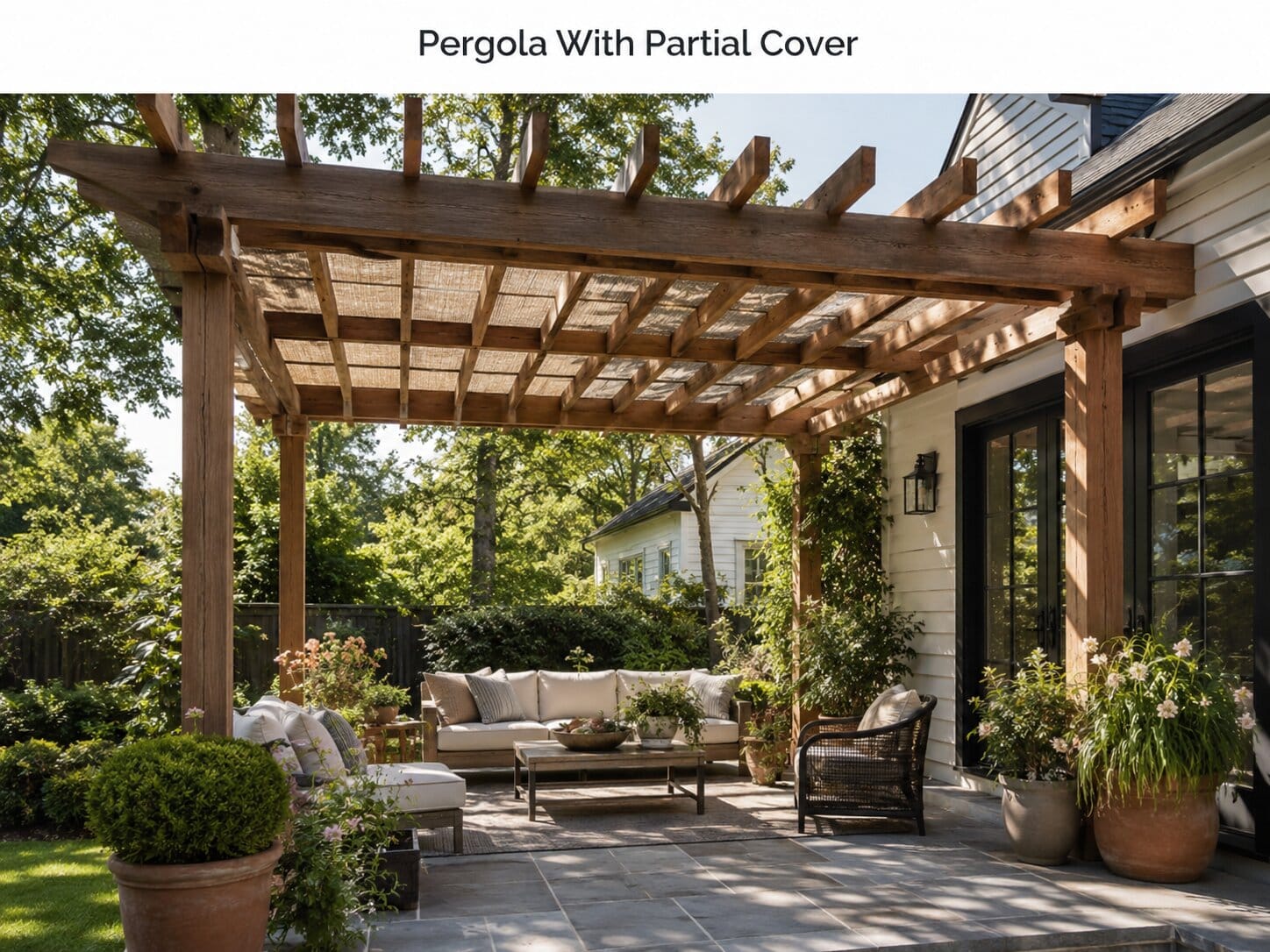 7. Pergola With Partial Cover