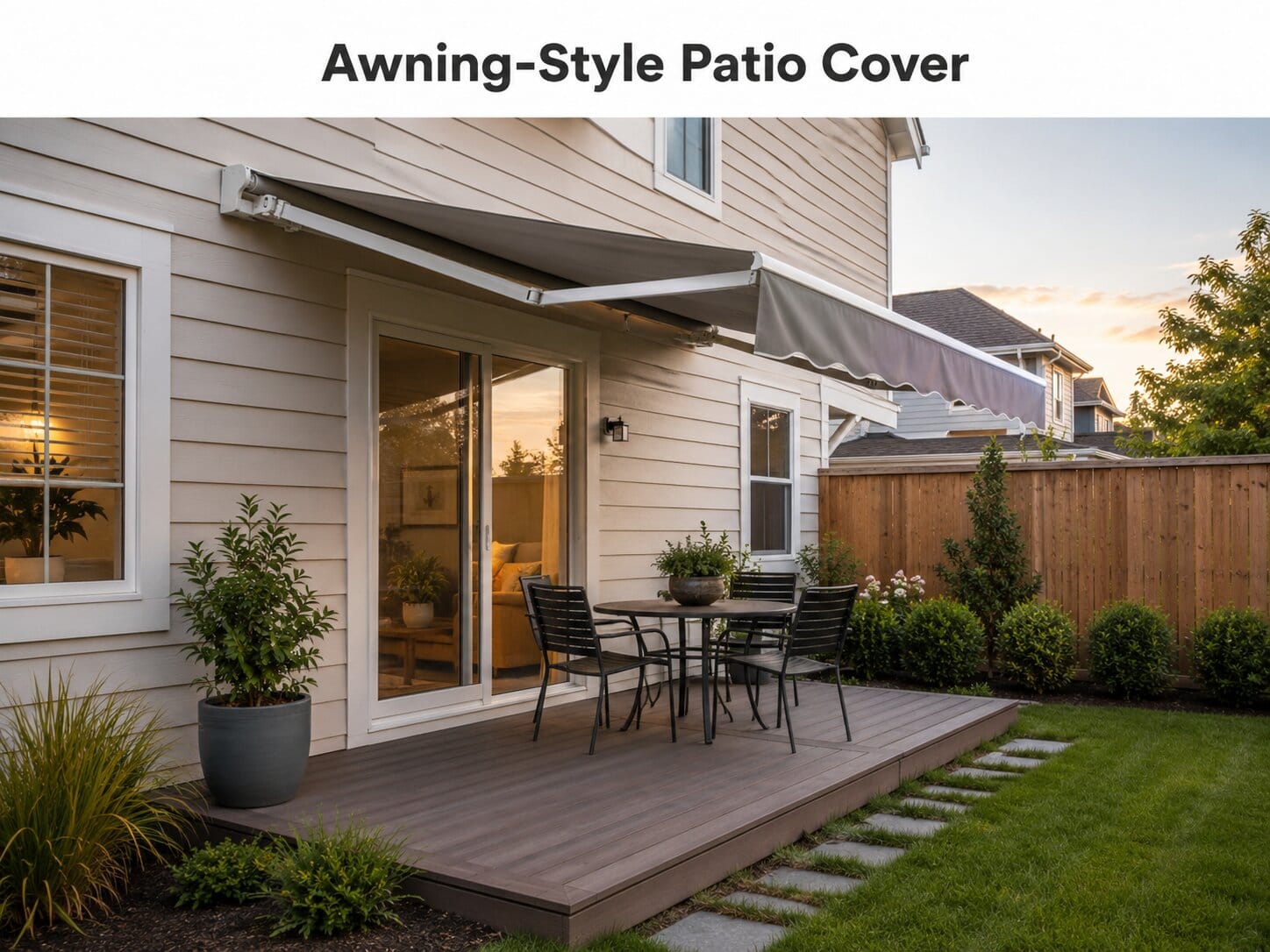 8. Awning-Style Patio Cover