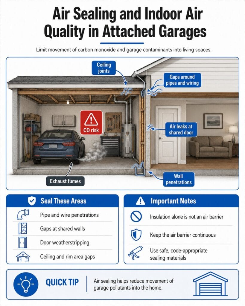 Air Sealing and Indoor Air Quality in Attached Garages