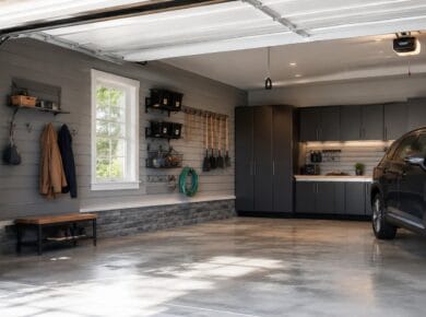 Finished Garage Wall Paneling Makeover