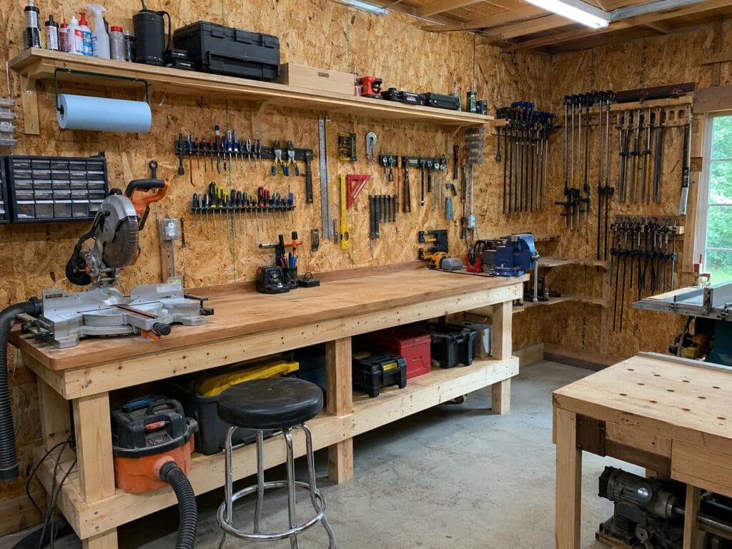 Workshop Garage with Plywood or OSB Walls