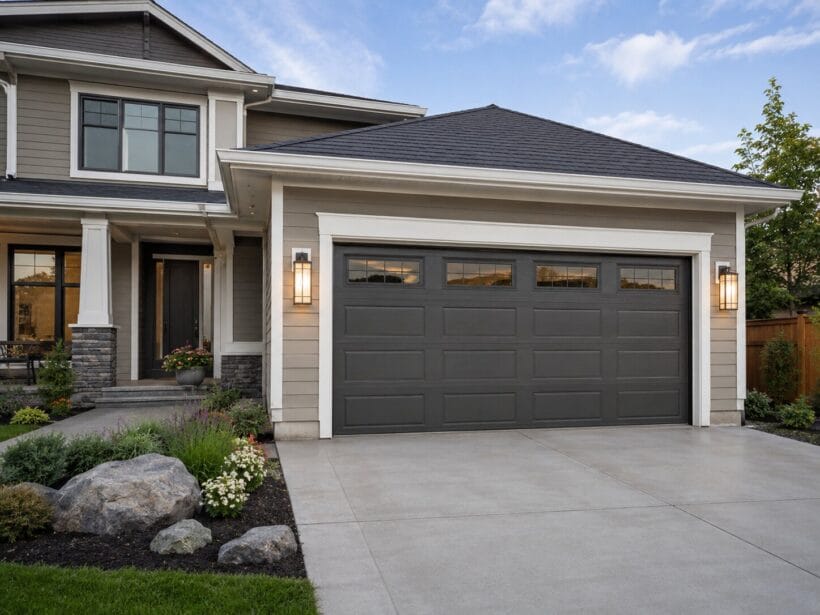 Modern Two-Car Garage Exterior